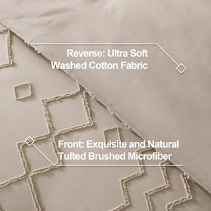 Nhà sang trọng phong cách <span class=keywords><strong>boho</strong></span> tufted Duvet <span class=keywords><strong>Set</strong></span> 4 miếng mô hình hình học <span class=keywords><strong>Quilt</strong></span> Bộ với lõi Điền - Product Image 6