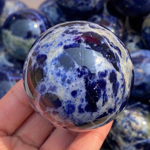 Esfera de Sodalita Azul Natural al por Mayor, Bola de Piedra Pulida, Cristal para Manualidades, Colección, Decoración de Oficina - Product Image 2
