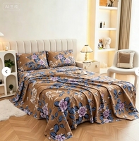 Parure de draps Anono 2026 en tissu jersey imprimé pigmentaire, poids moyen, respirante et résistante à l'abrasion, vente en gros
