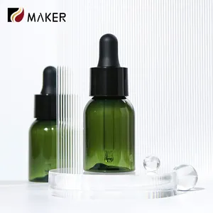 真新しい製品PETG厚壁10ml 15ml 30ml 50ml 60mlプラスチック丸みを帯びた肩化粧品ヘアエッセンシャルオイルドロッパーボトル