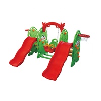 Balançoire et toboggan en plastique bon marché utilisés pour la maternelle pour les enfants Parc de jeux éducatifs en plein air Parc de trampoline