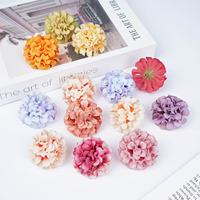 Kepala Bunga Hydrangea Kecil Buatan DIY, Bahan Aksesoris Rambut Karangan Bunga Buatan Tangan, Dekorasi Pernikahan, Dinding Bunga, Bunga Palsu