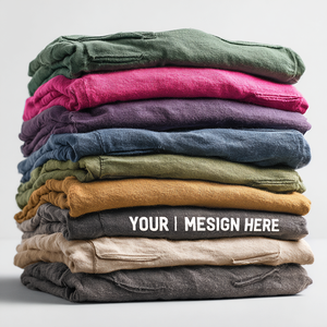 T-shirt surdimensionné de luxe streetwear personnalisé 300 g/m² en coton 100 % tricoté vintage pour homme - Product Image 1