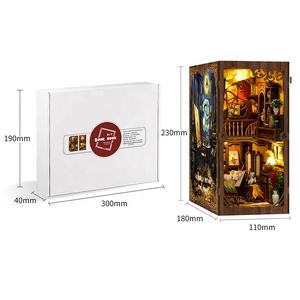 <span class=keywords><strong>Nouveau</strong></span> Style Book Nooks Prix américains Eco-Friendly Puzzle en bois 3d Diy Custom Book Nooks avec LED Night Light - Product Image 4
