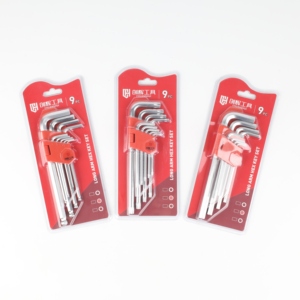 Dài 9pcs <span class=keywords><strong>Allen</strong></span> Hex bóng Torx l-key cờ lê Kit Metric 1.5mm 10mm 1/16 3/8 cờ lê công cụ CR-V cho Diy OEM tùy biến - Product Image 4