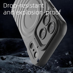 Étui de téléphone magnétique mat antichoc avec porte-cartes DM Animal Design pour 17Pro, coque souple transparente de protection - Product Image 3