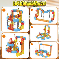 Juego de Juguetes Educativos STEM de Pista Mágica para Niños, Coche de Carreras, Circuito de Tren Electrónico, Cubos de Construcción, Venta al por Mayor