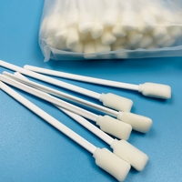 Hisopo de Espuma Blanca de 128 mm - Rectangular de 15 mm Cabezales - 50 unidades - para plantillas SMT, fluxo de PCB, pines de conectores y boquillas dispensadoras