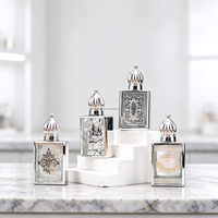 Flacons pulvérisateurs cosmétiques de luxe en verre carré de 15 ml avec bouchon à vis, vides, pour le marché arabe du Moyen-Orient (vente en gros)