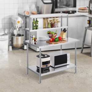 Heavy Duty Multi-Tier Stainless Steel Countertop Rack <b>Kitchen</b> Workbench Overhead Organizer for Restaurant Canteen Bakery - Product Image 5