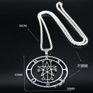 Collar con Sello de Demonio <span class=keywords><strong>Goetia</strong></span>, Collares de Acero Inoxidable al por Mayor, Collar de Oro Personalizable, Joyería de Escorpión - Product Image 6