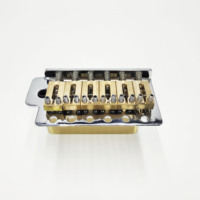 High End ST Electric Guitar Under Bridge Tension Plate Pure Copper Base Bridge Pegs for 6 String ST Style Electric Guitar