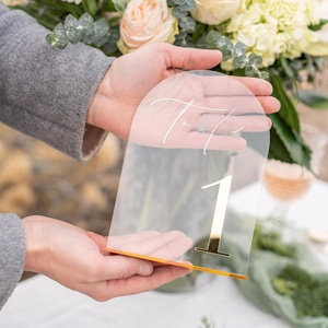 Segnaposto personalizzati con stampa UV per matrimoni, numeri da tavolo con supporto incluso, segnaletica per matrimoni e segnaposto per feste - Product Image 3