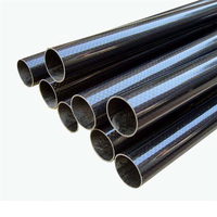 Tube en fibre de carbone, diamètre extérieur 7-32mm, tube rond en fibre de carbone pour avions modèles modifiés, tiges de cerf-volant