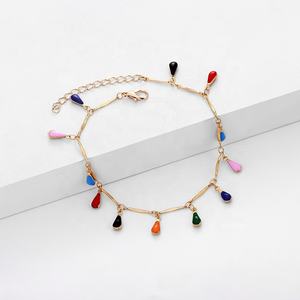 SEPT Boho Style ethnique coloré goutte d'eau en forme <span class=keywords><strong>de</strong></span> gland <span class=keywords><strong>cheville</strong></span> chaîne <span class=keywords><strong>cheville</strong></span> pour femmes bord <span class=keywords><strong>de</strong></span> mer plage bracelets <span class=keywords><strong>de</strong></span> <span class=keywords><strong>cheville</strong></span> pied bijoux - Product Image 4