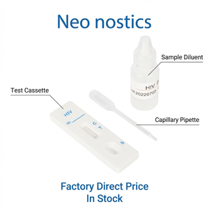 Kit de <span class=keywords><strong>test</strong></span> rapide à une étape pour les anticorps <span class=keywords><strong>HIV</strong></span> 1+2 de Neo-nostics, haute précision, pour sang total/sérum/plasma, prix direct usine - Product Image 3