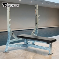 Banc plat olympique ROSEN Fitness pour la musculation des pectoraux en salle de sport commerciale