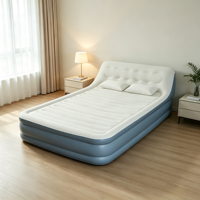 Lit Gonflable Da Niu, Matelas Pneumatique Simple ou Double avec Pompe Rechargeable Intégrée, 215*152*80*40cm, Facile à Transporter et à Ranger à la Maison