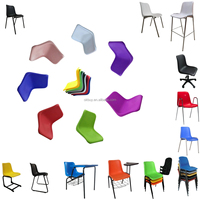 OKBUYCHAIR OK-505X PP Plastik Oturma Yüzeyi Çelik Boru Ayaklı İstiflenebilir Okul Sırası ve Sandalye Seti Yetişkinler İçin - Modern Ticari Mobilya