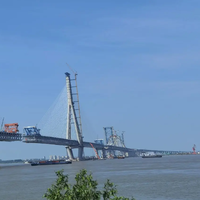 Puente Prefabricado de Acero de Instalación Rápida, Estructura de Arco de Metal Sólido para Obras Viales Municipales