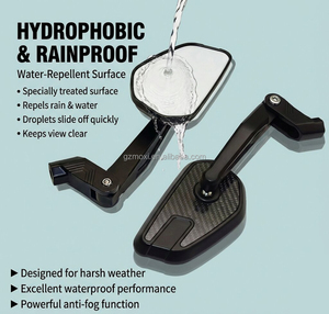 SHENAO Nuovi Specchietti <span class=keywords><strong>Moto</strong></span> Pieghevoli Grandangolari in Vera Fibra di Carbonio Yamaha FZ25/Fazer250 Lander250/XTZ250 Regolabili - Product Image 2