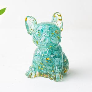 Decoración de escritorio de Bulldog Francés de resina de cristal Natural al por mayor para regalo de decoración de oficina en <span class=keywords><strong>casa</strong></span> - Product Image 4
