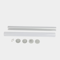 Éclairage de profil LED rond suspendu de 30 mm de diamètre pour l'éclairage professionnel des bureaux avec supports et bases de lampes