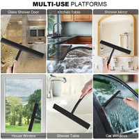 Masthome nouveau Design noir Silicone poignée voiture verre grattoir TPR vitres nettoyage raclette essuie-glace nettoyeur de vitres