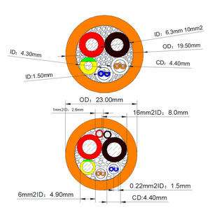 SAA RCM สายกลมสีส้มมาตรฐานออสเตรเลีย0.6/1 KV AS/NZS 5000.1พร้อมสายเคเบิ้ล Earth 1 & <span class=keywords><strong>2</strong></span> & 3 & 4 & 5Core - Product Image 6