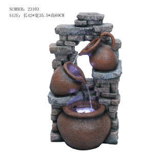 Fontana d'Acqua in Resina Effetto Pietra Economica e Bella per Decorazione <span class=keywords><strong>Giardino</strong></span> e Casa - Product Image 6