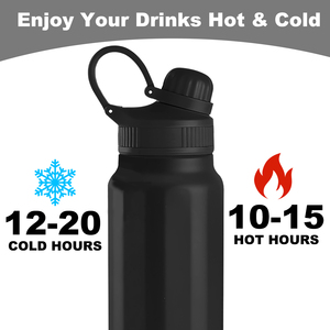 Bouteille d'eau isotherme en acier inoxydable Fayren 820 ml, matériau 304, gobelet de sport et de voyage avec poignée et couvercle pour paille - Product Image 2