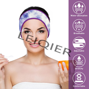 Bandeau facial ajustable en tissu éponge <span class=keywords><strong>ultra</strong></span> <span class=keywords><strong>doux</strong></span> avec logo personnalisé pour les soins de la peau <span class=keywords><strong>Masque</strong></span> de qualité yoga pour le lavage du visage - Product Image 3
