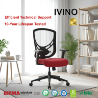 Chaise de bureau ergonomique en maille avec accoudoirs 3D, verrouillage d'inclinaison, siège pivotant en mousse moulée confortable – Vente directe usine de mobilier de bureau