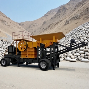 Điện thoại di động máy nghiền hàm cho quặng than thủy tinh Bluestone sỏi phá vỡ bánh Máy Nghiền Crawler di động kéo máy nghiền di động - Product Image 1
