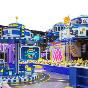 Aire de jeux intérieure sur le thème de l'espace, zone de jeux commerciale avec grand toboggan, manège <span class=keywords><strong>et</strong></span> trampoline pour centre commercial - Product Image 3