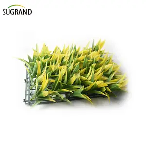 Chinese factory direct selling wall design with artificial grass artificial leaves for garden