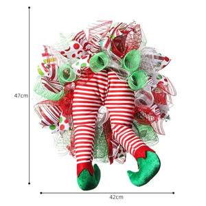 Guirlande décorative en PVC pour l'extérieur, décoration de Noël, rouge et verte, 30 pouces, extra large - Product Image 2