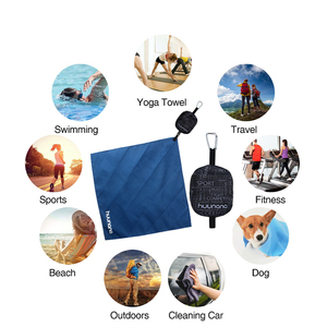 Serviette de sport en microfibre suédée carrée personnalisée en gros avec poche, séchage rapide, pour la plage et la salle de sport - Product Image 5