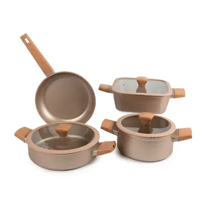 Luxury Non Stick Cooking Pots Set Frying Pan Casserole Cookware Sets Aluminum