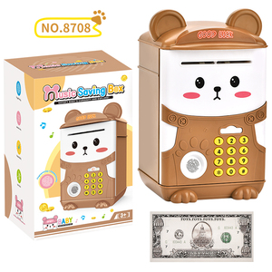 Dễ thương con Heo đất đồ chơi điện tử mini ATM tiết kiệm máy với mật khẩu cá nhân & vân tay mở khóa mô phỏng - Product Image 6