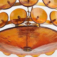 Lustre de style français du milieu du siècle, post-moderne, de luxe, design américain rétro, pour villa, modèle de salon, salle à manger, luminaires suspendus