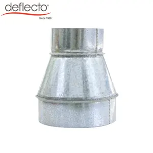 Air Ventilation Galvanize Steel Reducer 6 Inch to 8 Inch Duct Increaser Exhaust Pipe Reducers