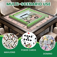 Tapis de Mahjong Américain Personnalisé Rose avec Motif de Terrain de Golf, Résistant à l'Usure, Imperméable, Antidérapant, pour Utilisation Intérieure et Extérieure