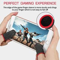 Accessoires pour téléphones portables : Manchettes de doigt et de pouce en fibre argentée, tricotées, multicolores et sensibles, pour joueurs de jeux