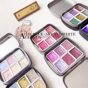 Poudre à ongles <span class=keywords><strong>holographique</strong></span> scintillante 6 couleurs 12ml, peinture <span class=keywords><strong>aquarelle</strong></span> solide avec finition métallique colorée, cadeaux pour femmes, peinture - Product Image 6