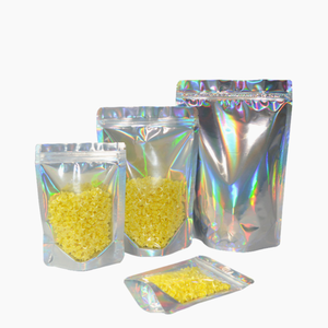 Tùy chỉnh r đứng lên cầu vồng bao bì túi Holographic resealable Mylar nhựa Hologram Hologram Zip khóa túi - Product Image 2