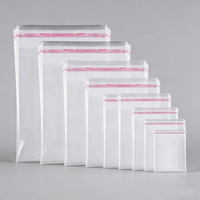 Sacs en plastique transparents OPP autocollants imperméables en gros pour bijoux, cosmétiques, vêtements, emballage de vente au détail