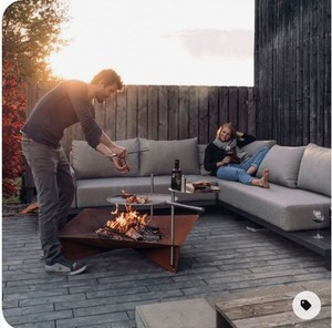 Custom Home Garden Outdoor Camping Corten Steel Wood Burning <b>Fire</b> <b>Pit</b> - Product Image 1