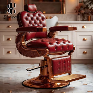 Professional Barber <b>Chair</b> Salon Hydraulic Pump Modern Classic <b>Reclining</b> Luxury <b>Black</b> Metal 360 Degree Swivel Barber Shop - Product Image 5