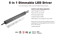 Transformateur LED Dimmable TRIAC 0/1-10V DC12V 24V 36V 48V, étanche IP67, certifié UL